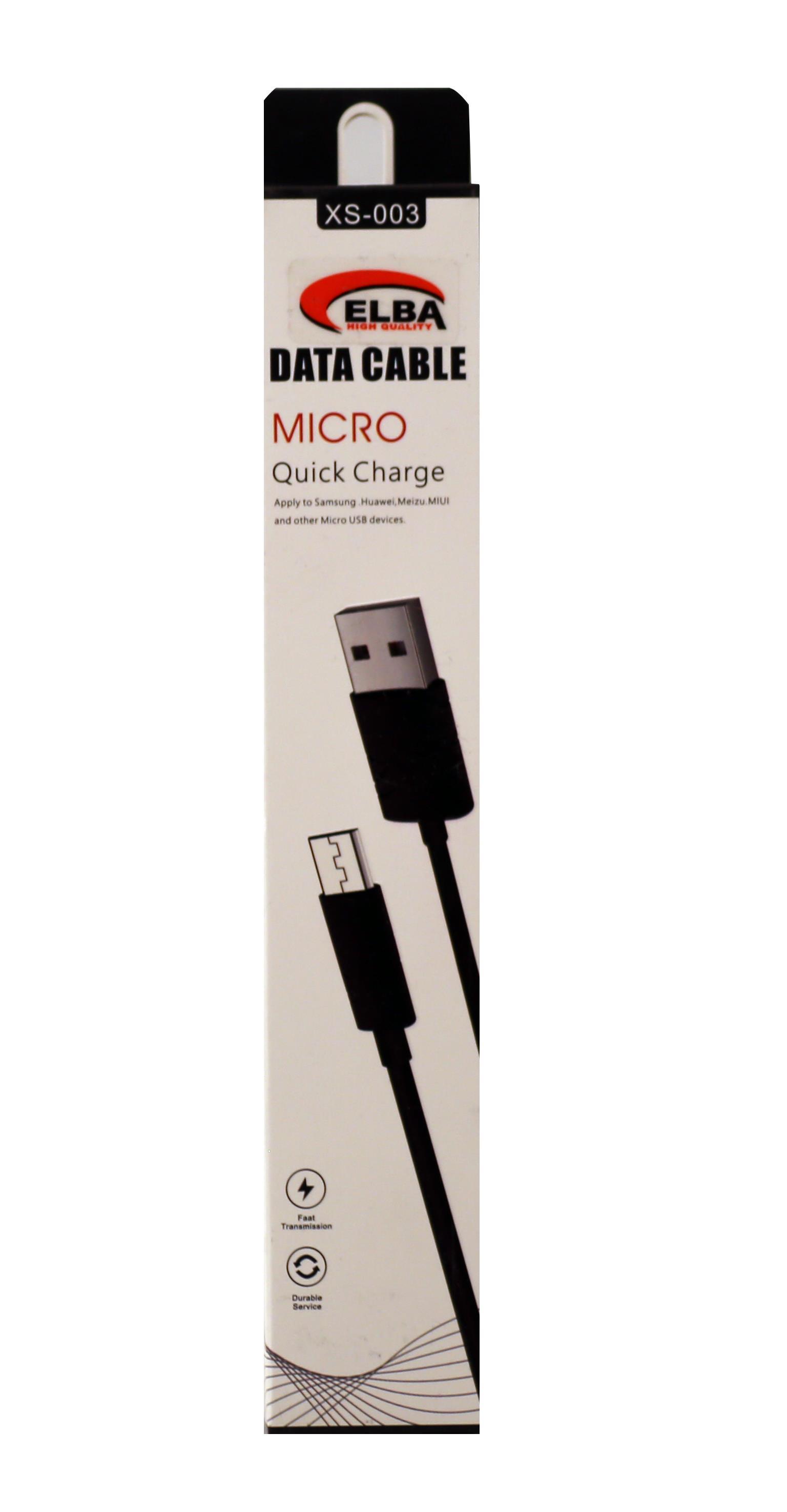 Elba EC-11S Bağlantı Kablosu Micro 1mt Siyah