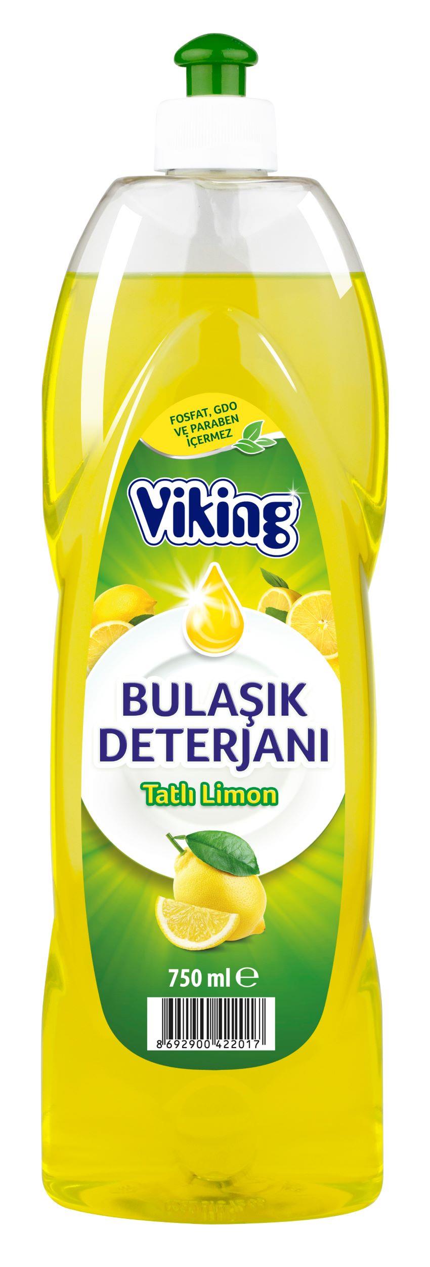 Viking Sıvı Bulaşık Deterjanı Limon Kokulu 750 Ml 2 Adet