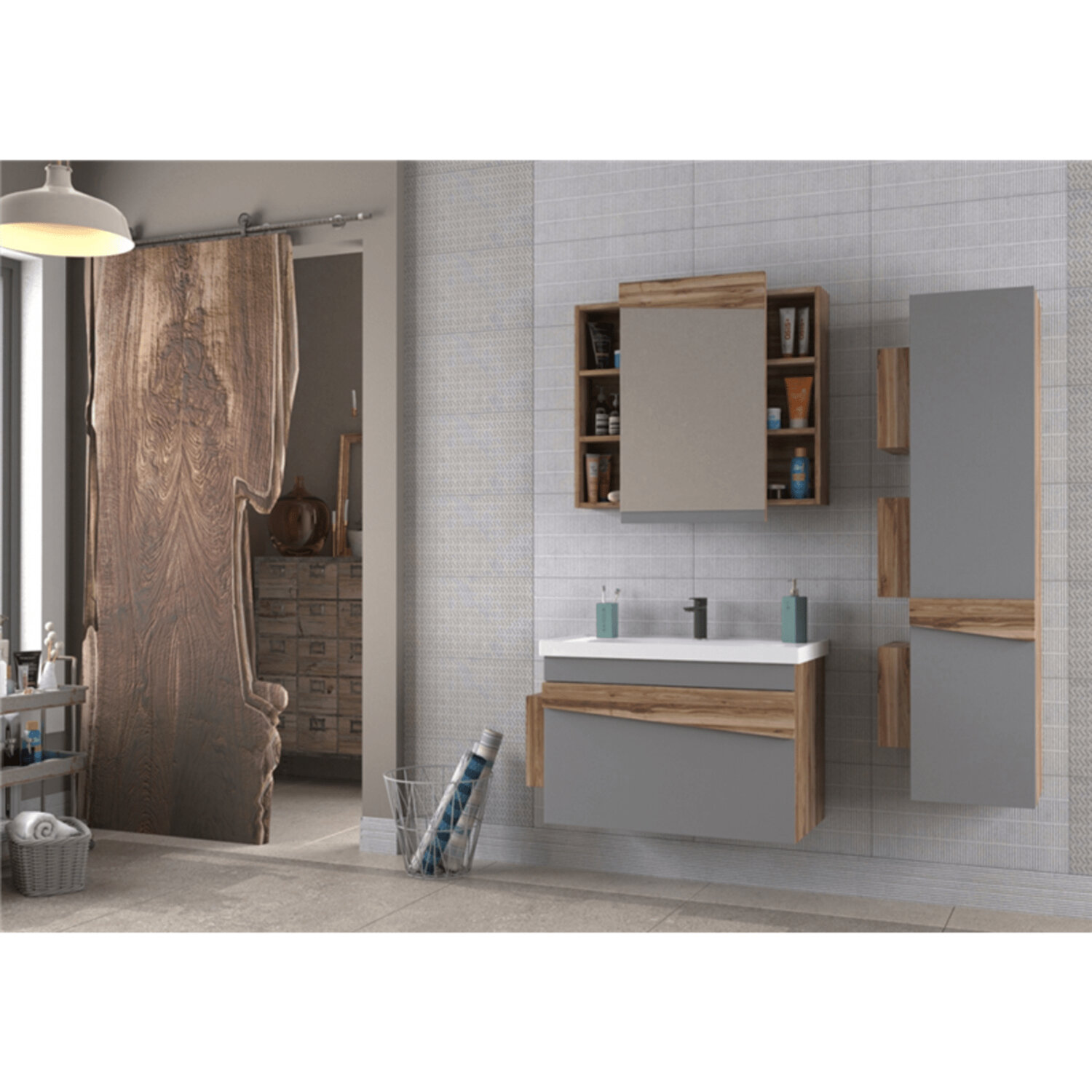 Biani Lapse 85 cm Banyo Dolabı White