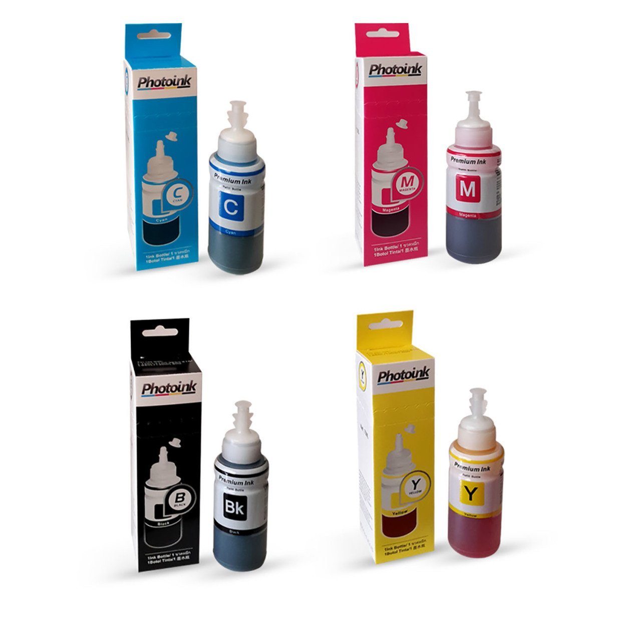 Photoink Epson Uyumlu 4 Renk Takım 4X70 Ml Photoınk Plus Mürekkep - L100/L110/L200/L210/L220/ L300/L310/L355/L365/L455/L550/L565 /L800/L810/L850/L1300/L1800/ L382/L386/L455/1455/L3050/L3060/L3070