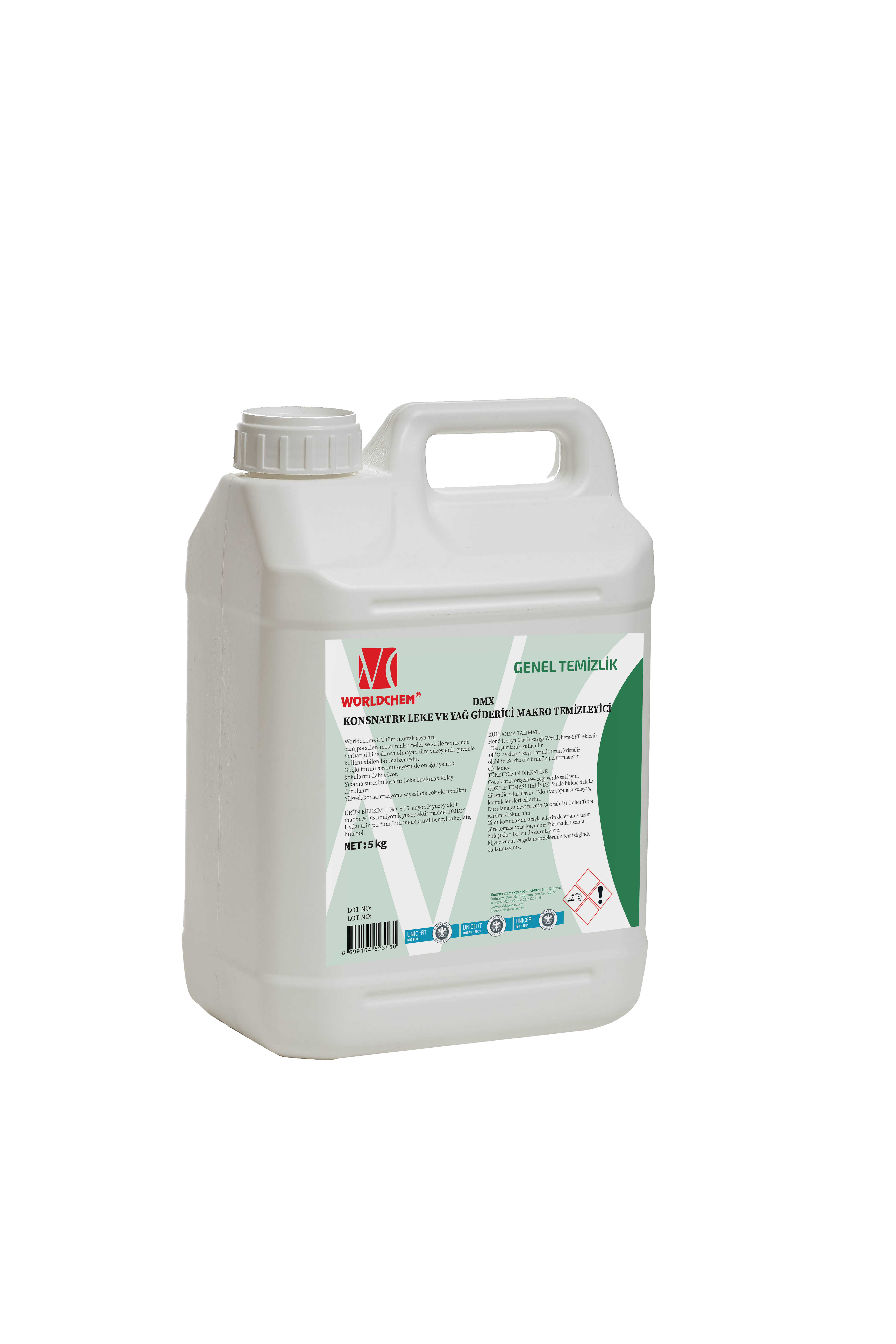 Worldchem Dmx Konsantre Leke Ve Yağ Giderici Makro Temziliyici 5 Kg