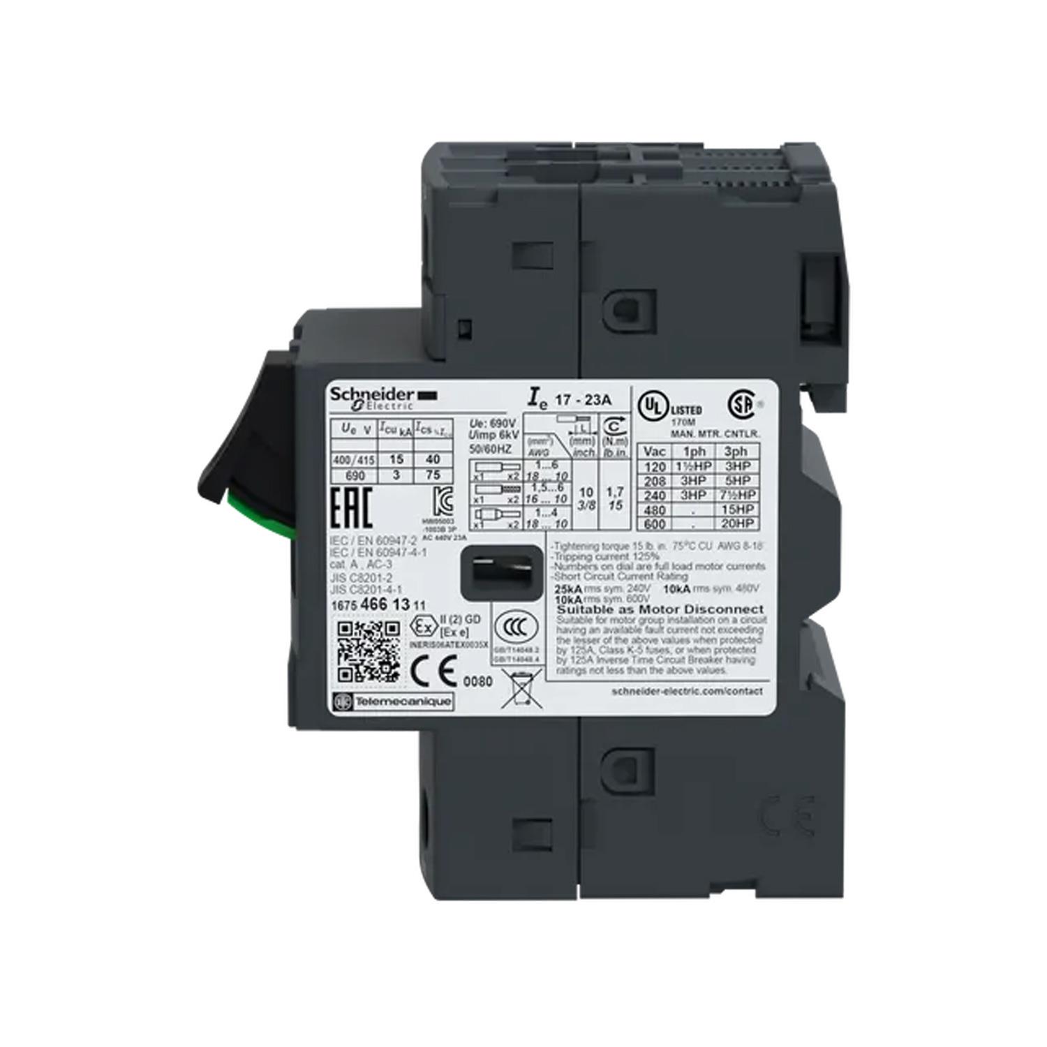 SCHNEIDER TESYS DECA GV2ME21 MOTOR KORUMA ŞALTERİ (17A-23A)