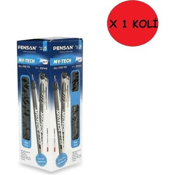 Pensan Tükenmez Kalem My-Tech 0.7 Mavi 2.000 Adet 25 Li 80 Kutu / 1 Koli