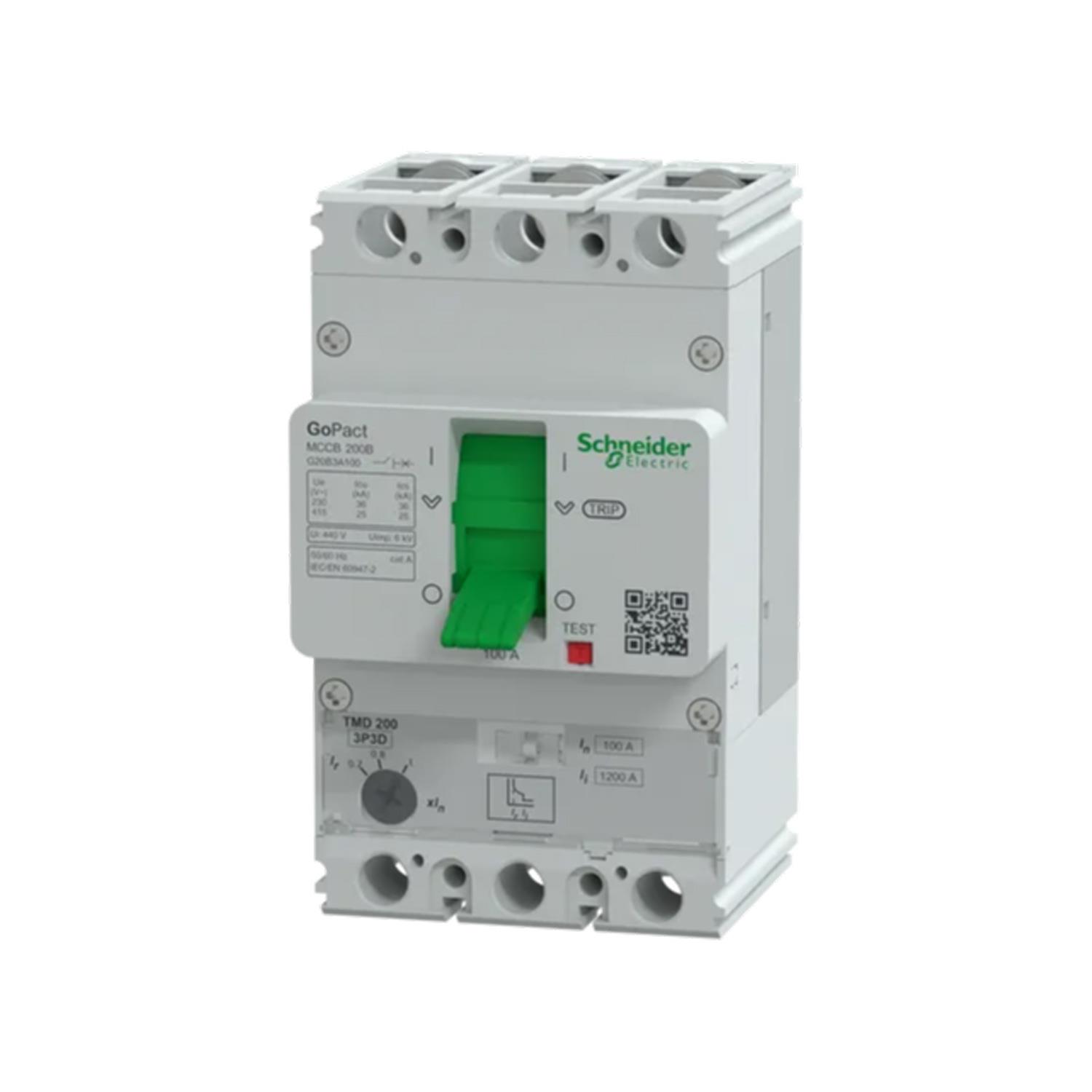 SCHNEIDER GOPACT MCCB G20B3A50 100A 25kA AYAR SAHALI ŞALTER (200B, 3P3D)