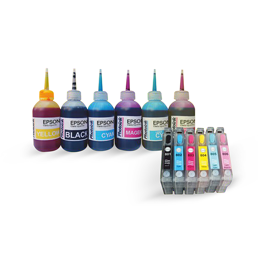 Epson T0801-T0806 Uyumlu Dolan Kartuş Seti - Dolu Claria Mürekkepli - P50/ Px650/ Px660/ Px700/ Px720/ Px800/ Px810/ Px830/ R265/ R285/ R360/ Rx560/ Rx585/ Rx685