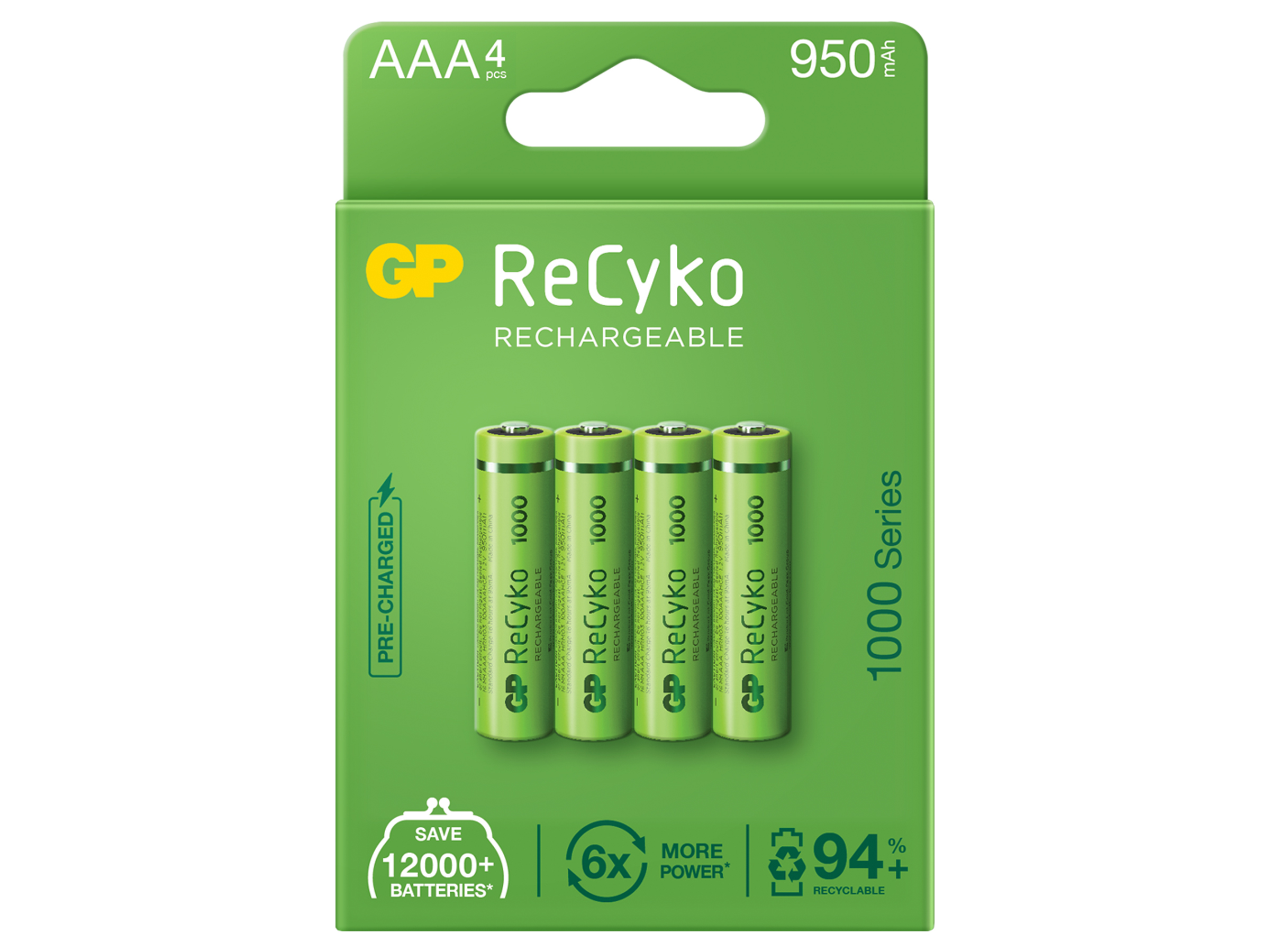 GP ReCyko 2700 Serisi 4lü AA Kalem GP ReCyko 1000 Serisi 4lü AAA İnce Kalem