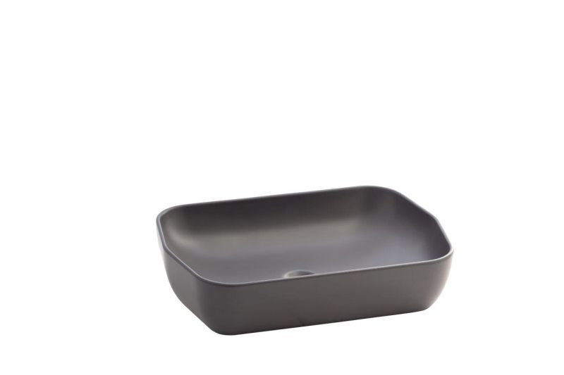 Seramiksan Lucıda Tezgahüstü (Delikli) Lavabo Mat Antrasit 55 cm