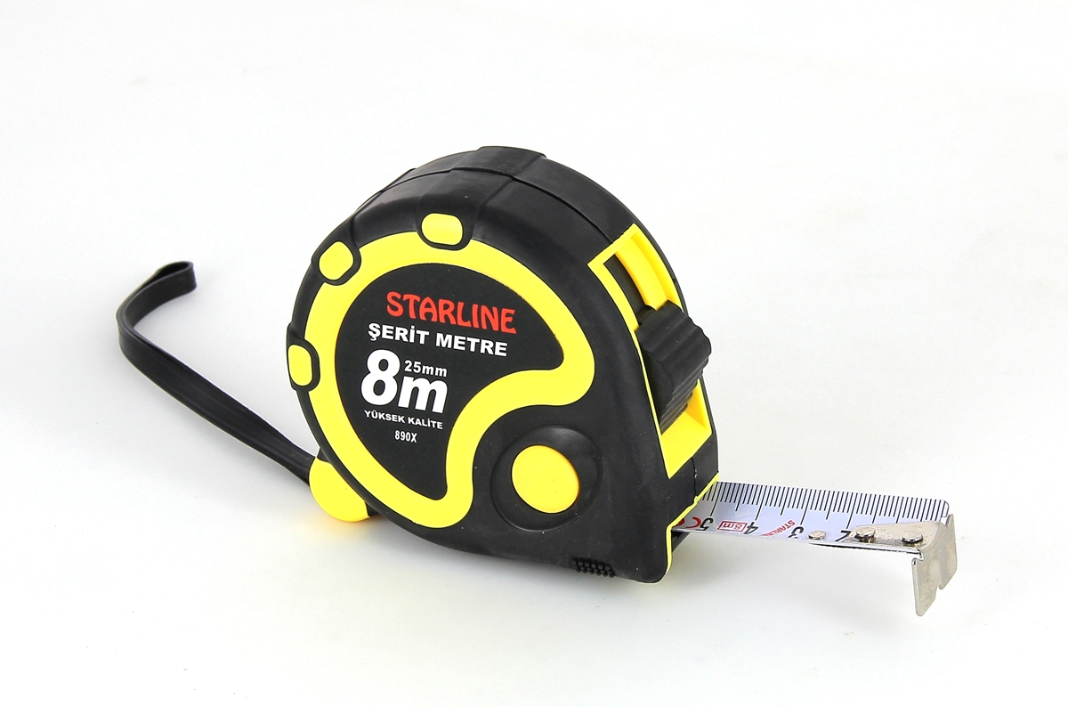 Starline 890X 8 MT Uzunluk X 25 MM Genişlik PRO Şerit Metre