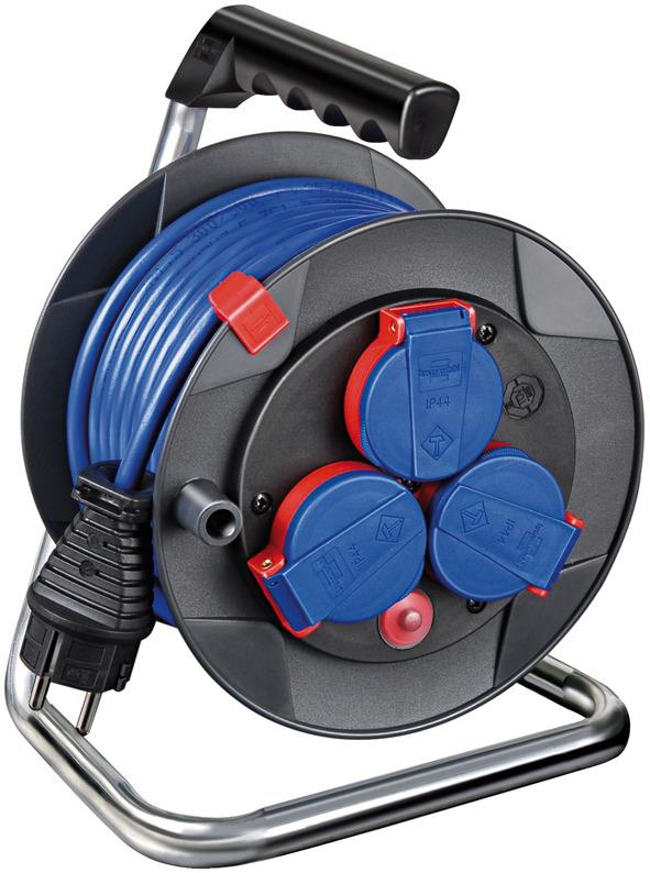 Brennenstuhl Garant Compact Serisi IP44 Lisanslı 3 Soketli 15 Metre Makaralı Kablo