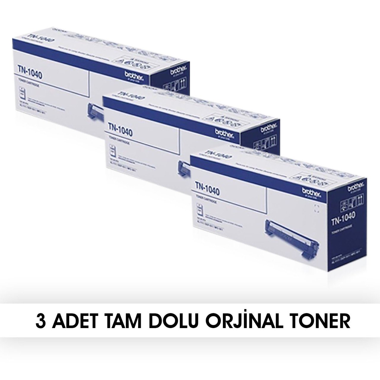 3 Adet Brother Tn-1040 Orjinal Toner- Hl-1111 / Dcp-1511 /Mfc-1811 / Mfc-1815 - Kutusuz