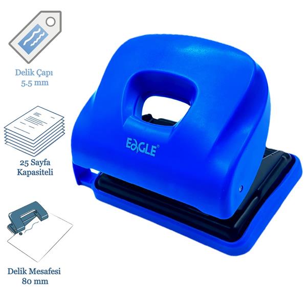 Eagle 25 Sayfa Delme Kapasiteli Delgeç P7122 Mavi