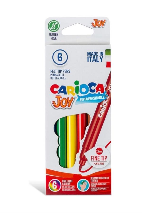Carioca Joy Süper Yıkanabilir Keçeli Boya Kalemi 6 lı 40549