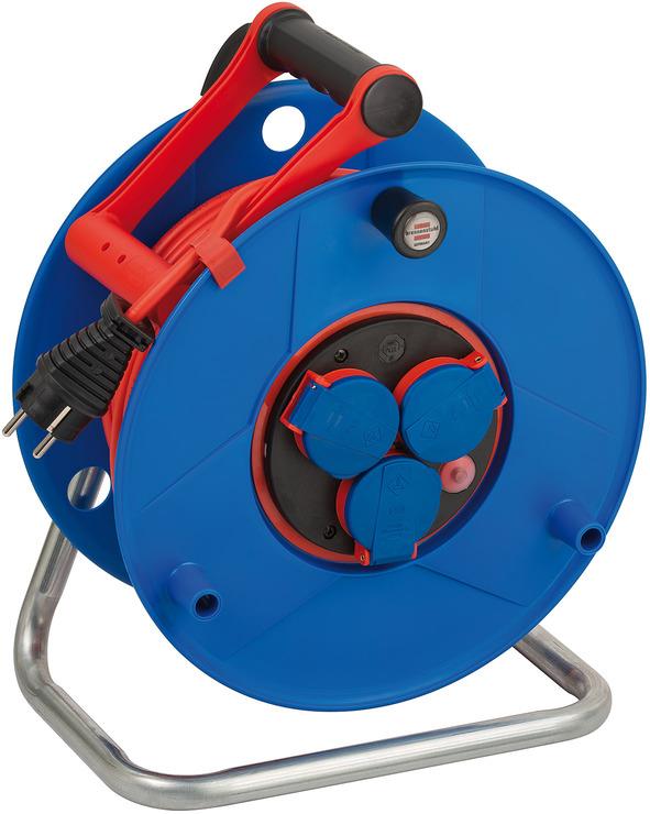Brennenstuhl Garant Bretec Serisi IP44 Lisanslı 3 Soketli 290 mm 50 Metre AT-N05V3V3-F 3G1.5 Makaralı Kablo Kırmızı