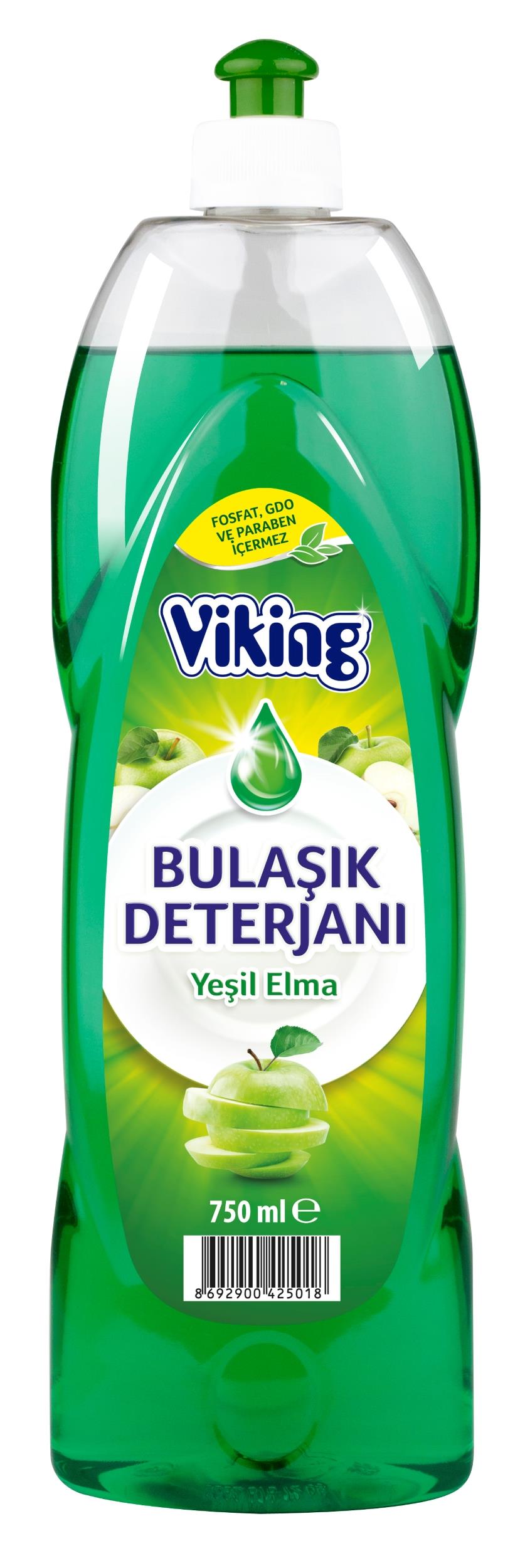 Viking Sıvı Bulaşık Deterjanı 750 Ml 2 Adet Limon Kokulu Ve Elma Kokulu