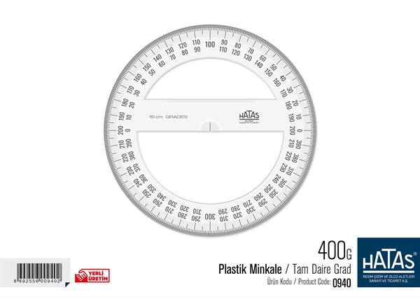 Hatas Plastik Minkale 15 Cm Tam Daire Grad 400 G. 0940