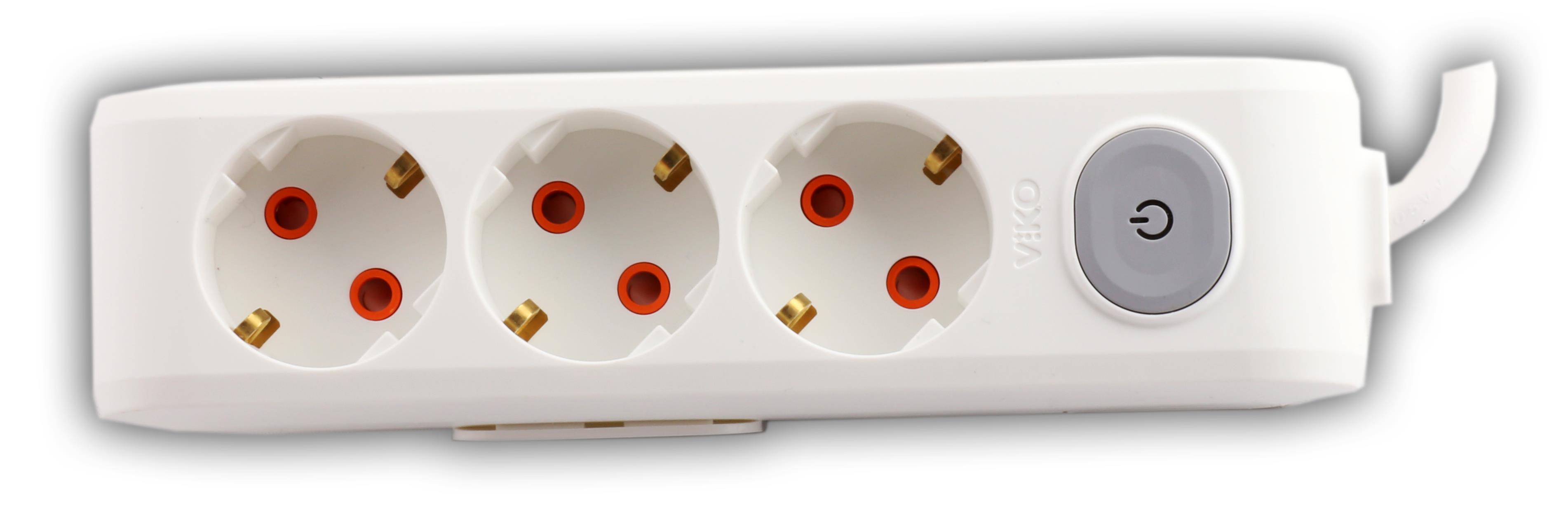 Viko Multi-Let 3lü 1mt Anahtarlı Çocuk Korumalı Priz 90117301