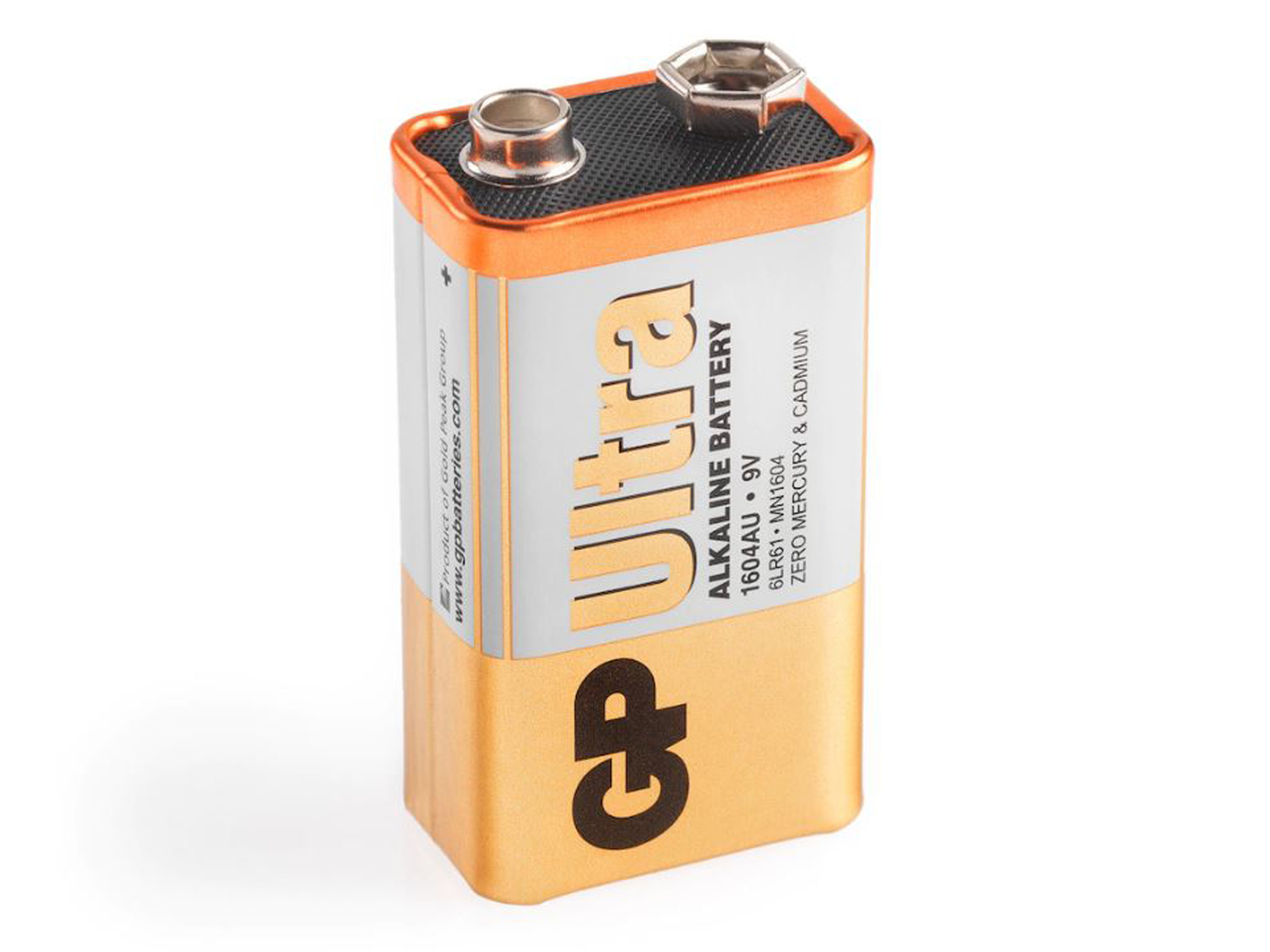 GP Batteries GP1604AU Ultra Alkalin 6LF22/522/9V Pil 9 Volt Tekli Kart