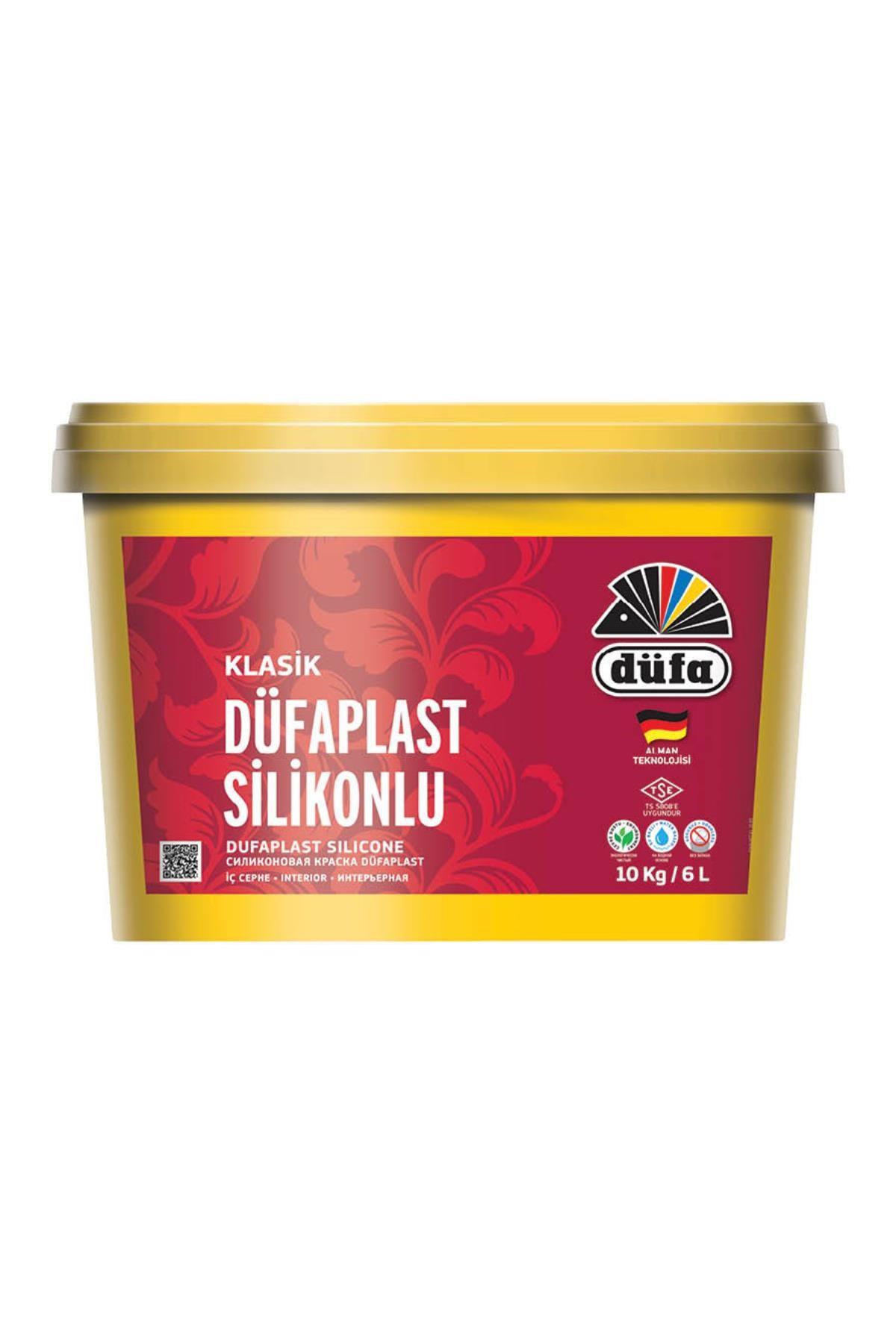 Düfa Silikonlu İç Cephe Duvar Boya Klasik Düfaplast 6 l - YENİ KARTELA Kış Beyazı