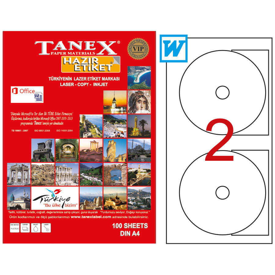 Tanex Tw-3117 Cd Etiketi 117 mm