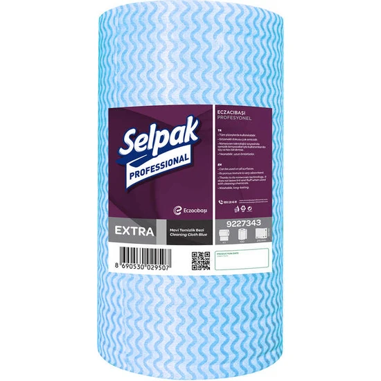 Selpak Professional Extra 100 Yaprak Mavi Temizlik Bezi