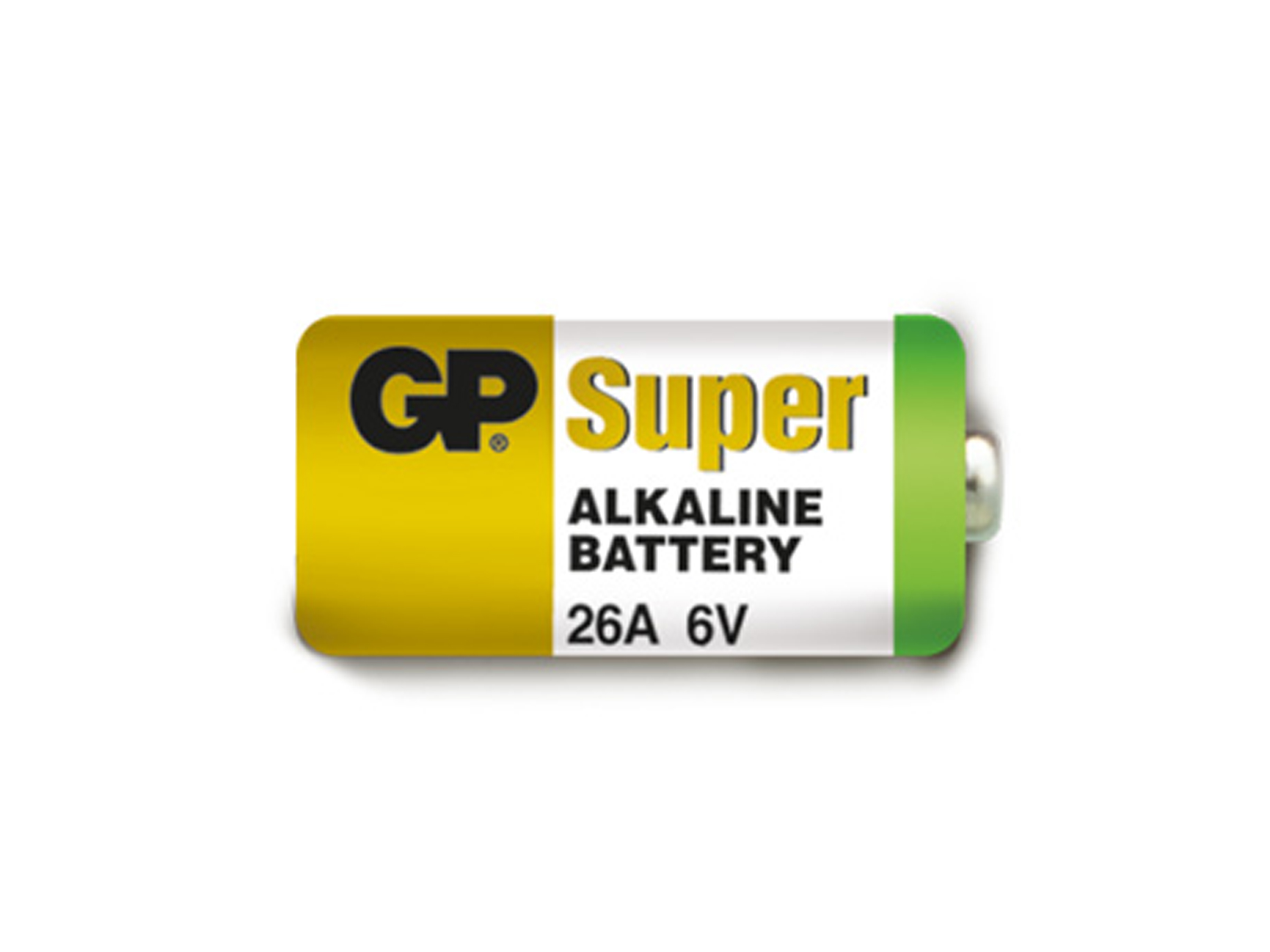 GP Batteries GP26A Süper Alkalin 26A Boy Pil, 6 Volt, Tekli Kart
