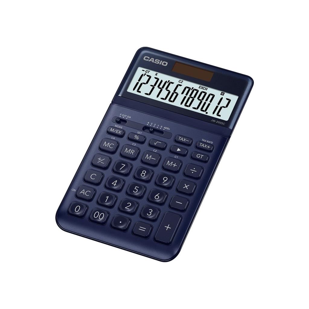 Casio JW-200SC-NY 12 Hane Lacivert Masa Üstü Hesap Makinesi