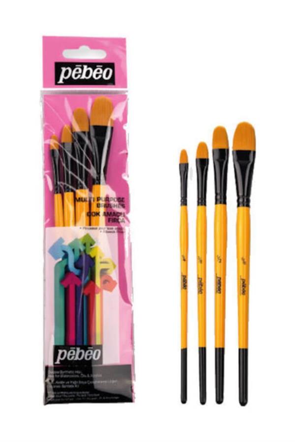 Pebeo 4'lü Kedi Dili Fırça Seti Set:11