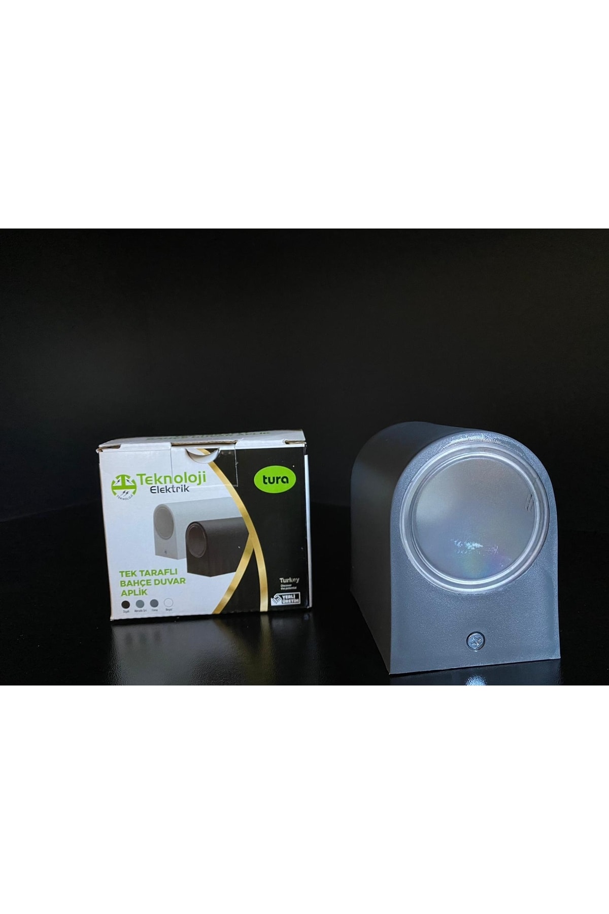 Teknoloji Elektrik Tekyönlü Dekoratif Aplik (antrasit)