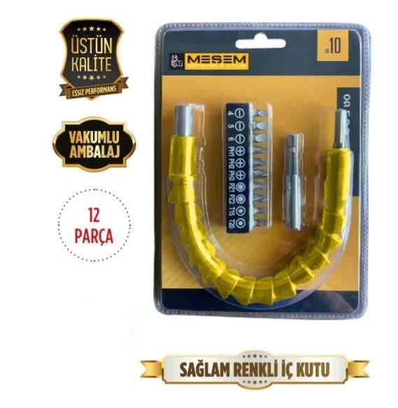 Meşem Akrobat Tornavida Ucu Seti 12 Parça