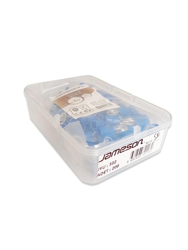 JAMESON JYU-502 M5 YUVARLAK TİP İZOLELİ KABLO UCU (1,50-2,50 MM, MAVİ) (200 ADET )