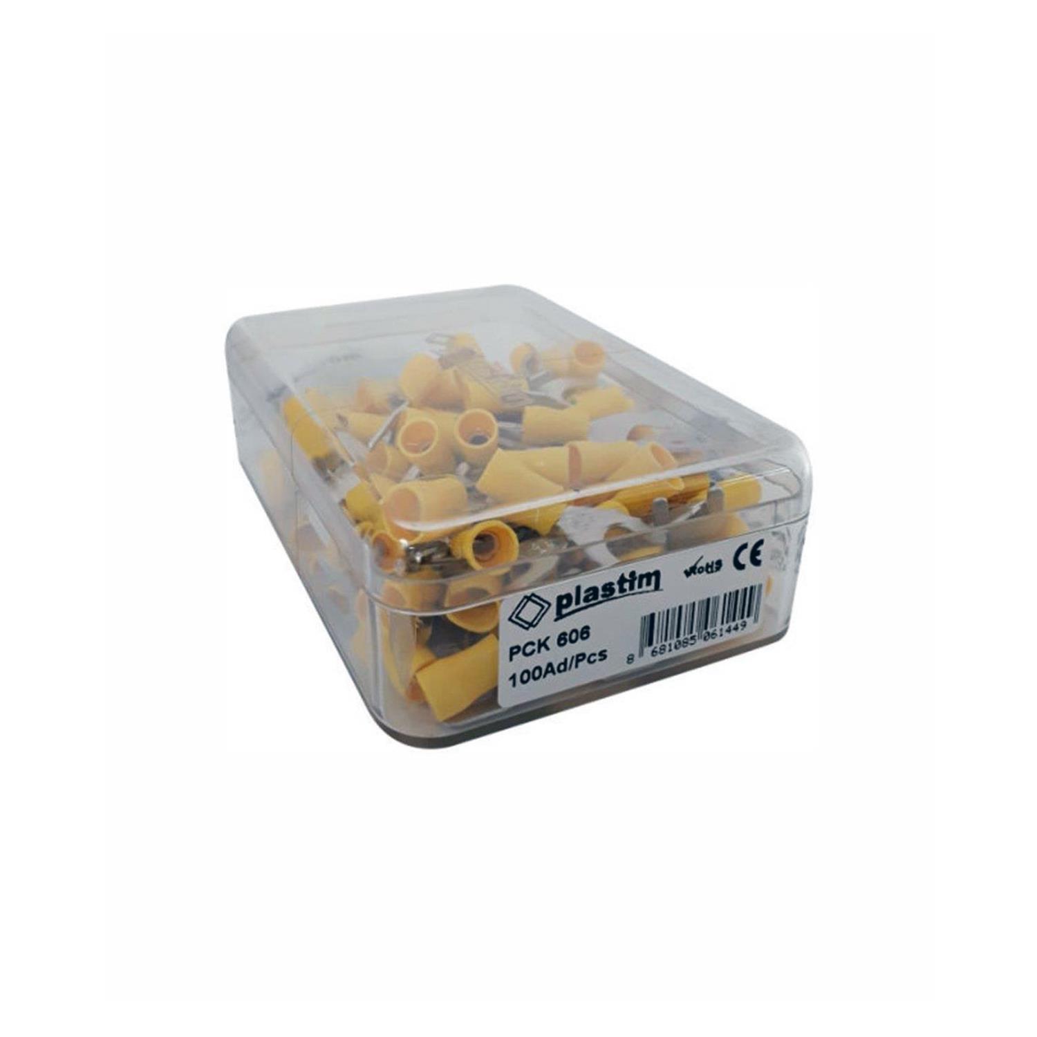 PLASTİM PCK-606 M6 ÇATAL TİP İZOLELİ KABLO UCU (4,00-6,00 MM) (100 ADET )