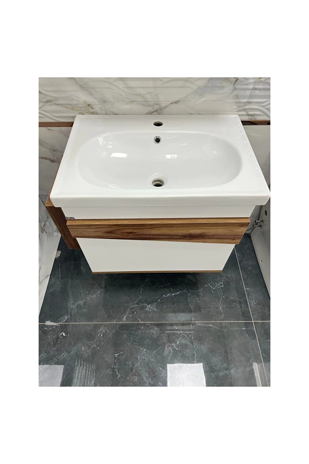 Biani Lapse 65 cm beyaz banyo dolabı takımı