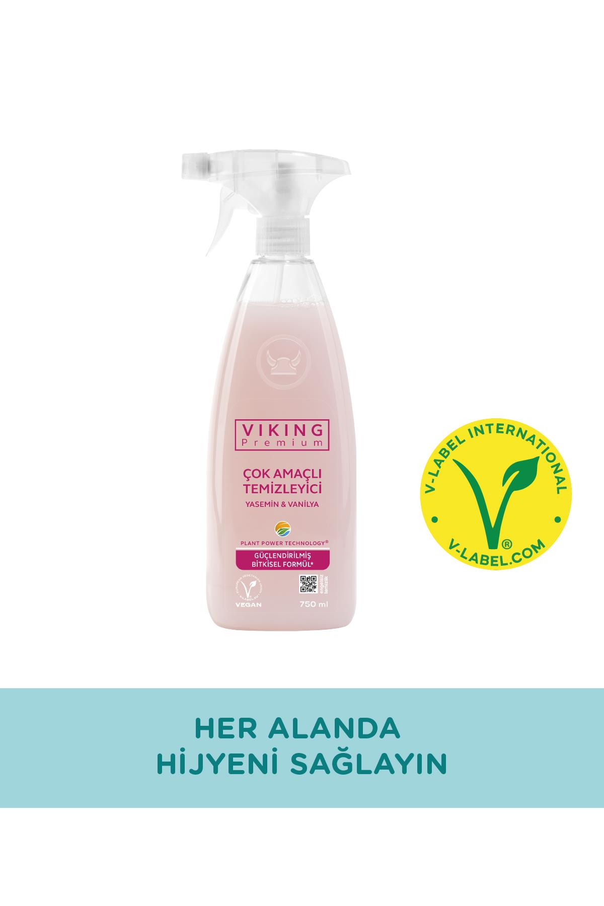 Viking Premium 2'Li Çok Amaçlı Yüzey Temizleyici Banyo Dağ Nanesi Paket 750 Ml X 2 Adet