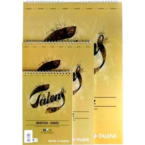 Talens Sketch Eskiz Defteri A5 50 Yaprak 90g Üstten Spiralli