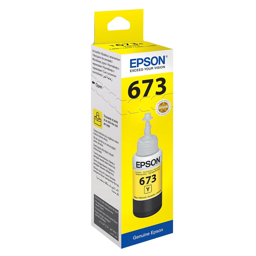 Epson T6734 L800 L1800 Sarı Mürekkep Kartuş 70Ml