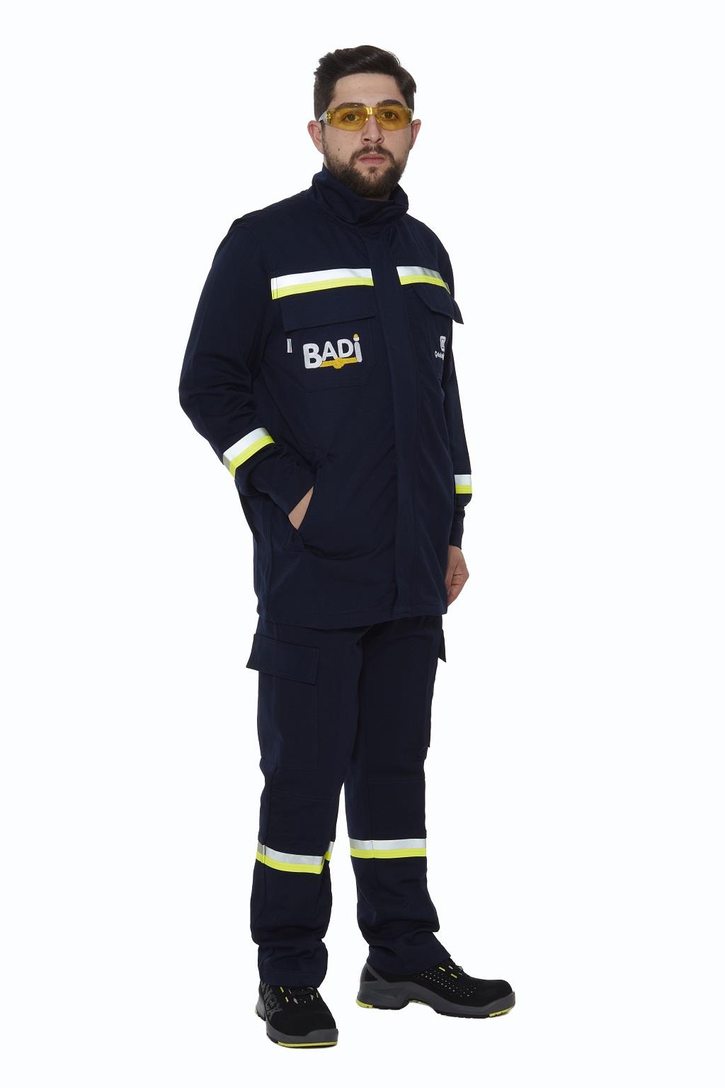 ALÜMİNUZE VİSKON RADYAN ISI VE ERİMİŞ METAL ERİYİK CEKET PANTALON