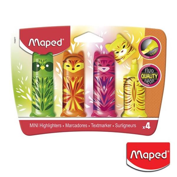 Maped Mini Cute Fosforlu Kalem 4'lü Blister