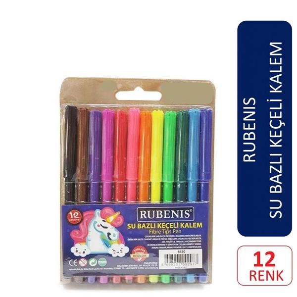 Rubenis 12 Li Su Bazlı Keçeli Kalem