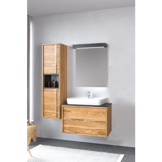 Denko Matia 80 cm UD Banyo Dolabı Takım