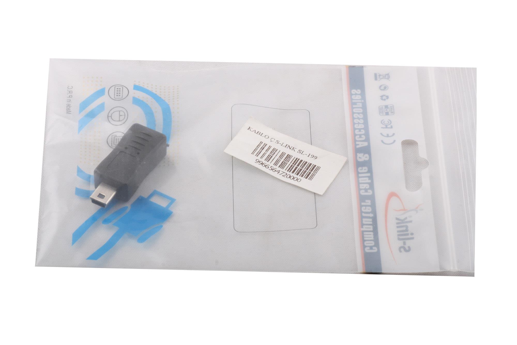 S-Link SL-199 Micro 5 Dişi To Mini 5p Erkek Çevirici