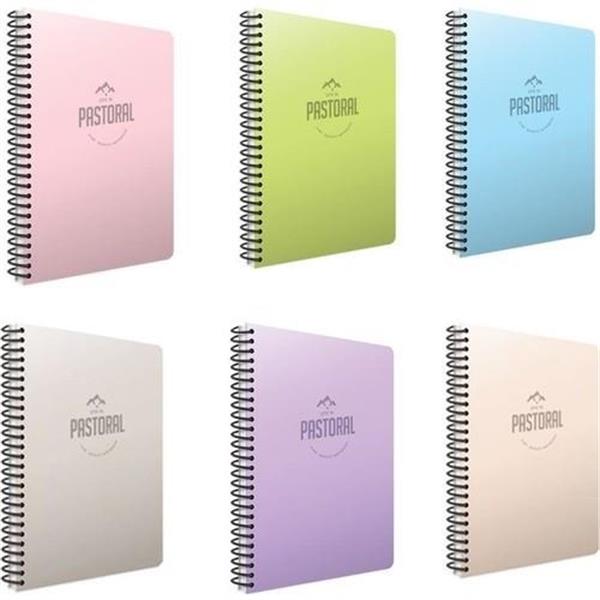 Gıpta Pastoral A4 Plastik Kapak Spiralli 96 Yaprak 3 Kareli + 72 Yaprak 2 Çizgili Defter
