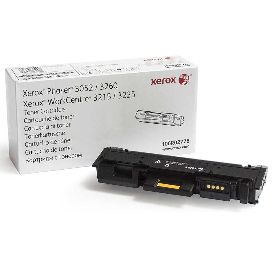 Xerox 106R02778 Siyah Orijinal Toner Kartuşu 3000 Sayfa,Xerox Phaser 3052/3260-Wc3215/3225