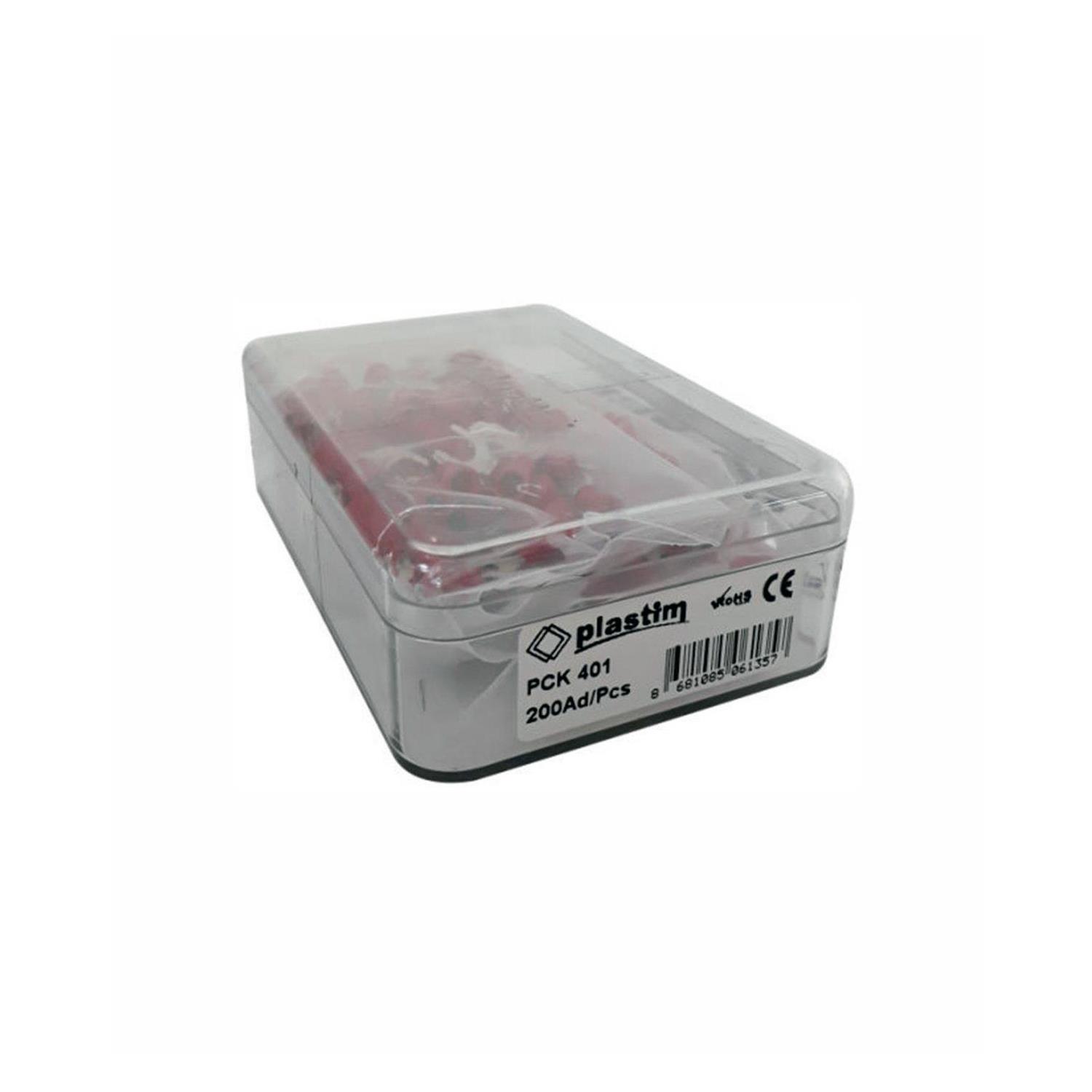 PLASTİM PCK-401 M4 ÇATAL TİP İZOLELİ KABLO UCU (0,50-1,50 MM) (200 ADET )