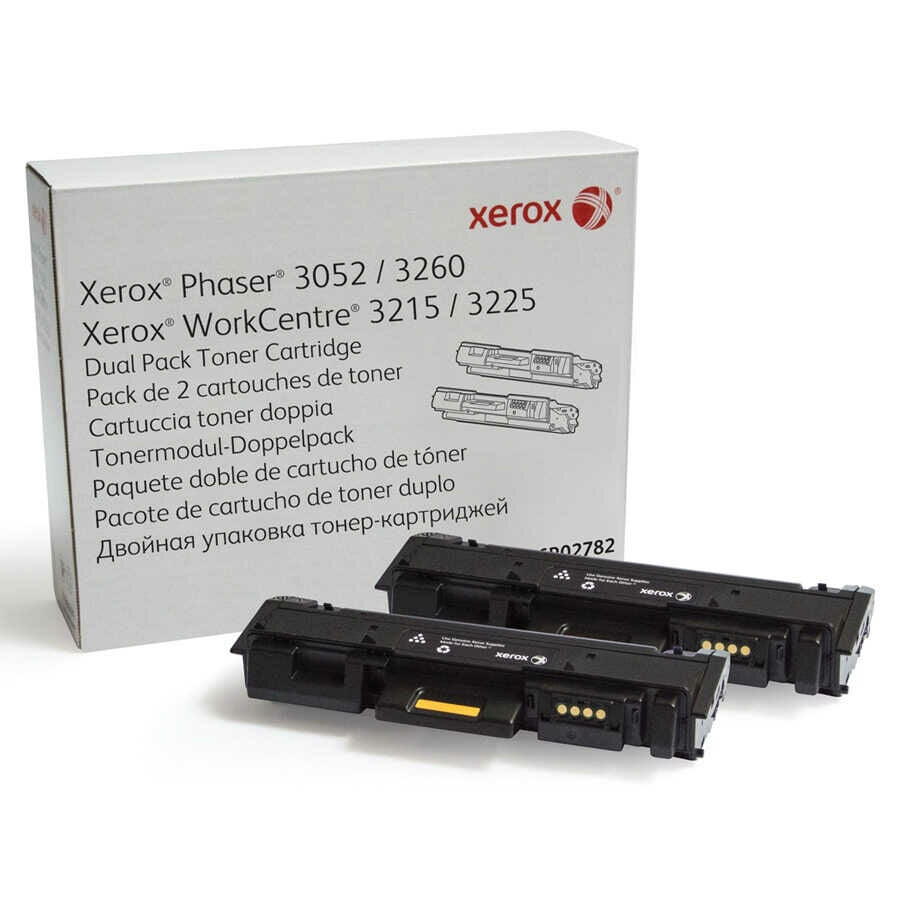 Xerox 106R02782 Siyah Orijinal 2'Li Toner Kartuşu 2X3000 Sayfa,Xerox Phaser 3052/3260-Wc3215/3225