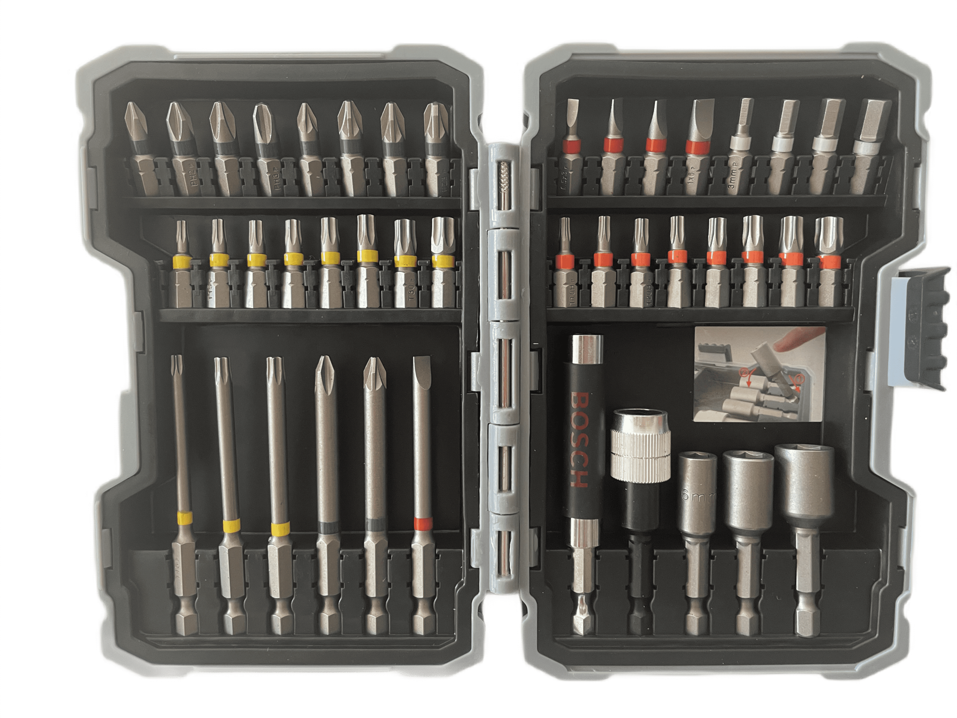Bosch Professional GSB 18V-50 2x2.0 Ah 18 Volt + 43 Parça Vidalama Ucu Seti