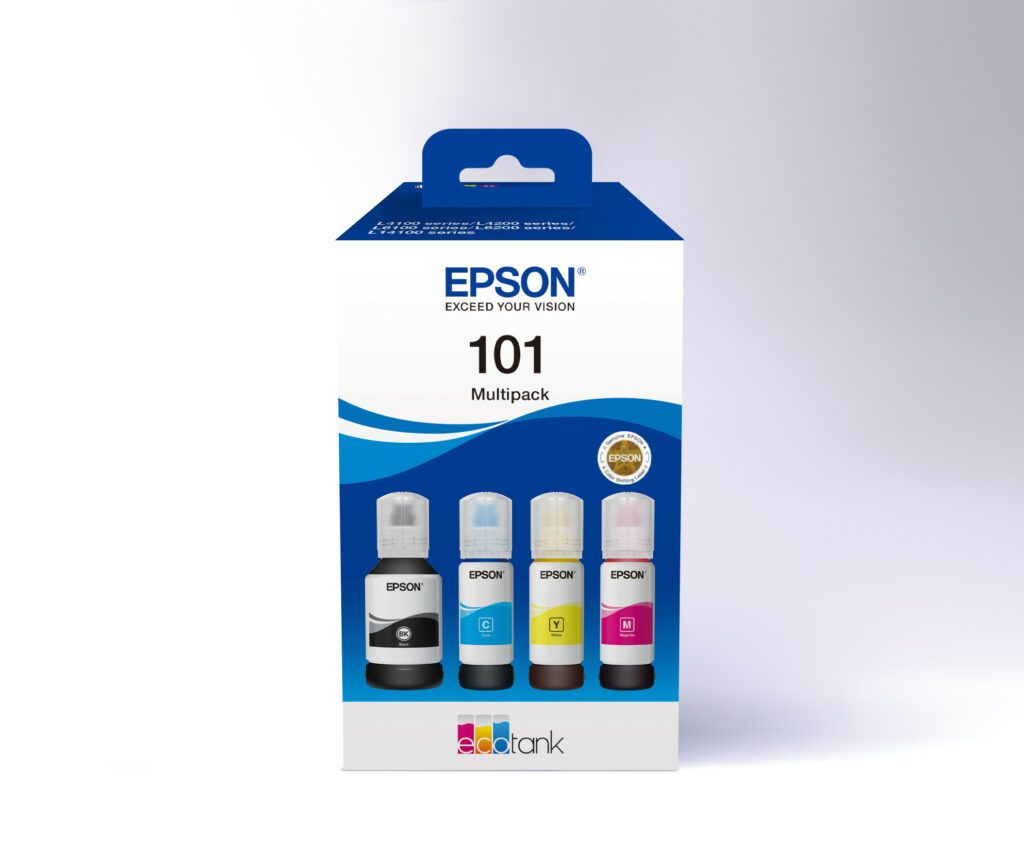 Epson 101 Cyan Magenta Yellow Black Mavi Kırmızı Sarı Siyah T03V6 4Lü Multipack Kartuş