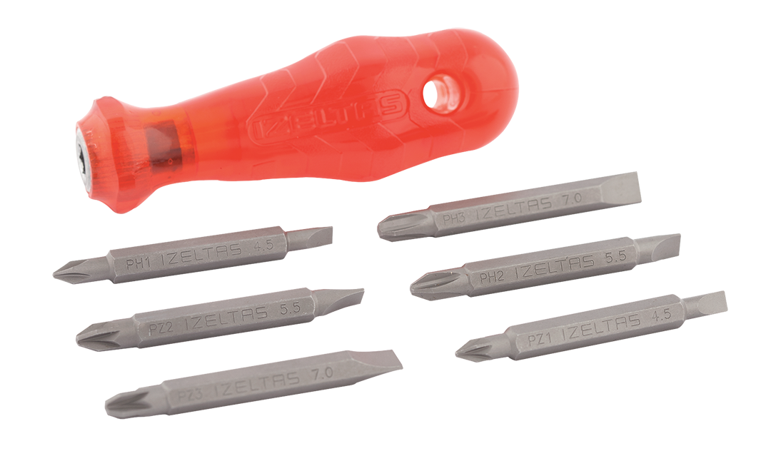 İzeltaş 4815006107 Değişken Bits Uçlu Tornavida Set 7 Parça