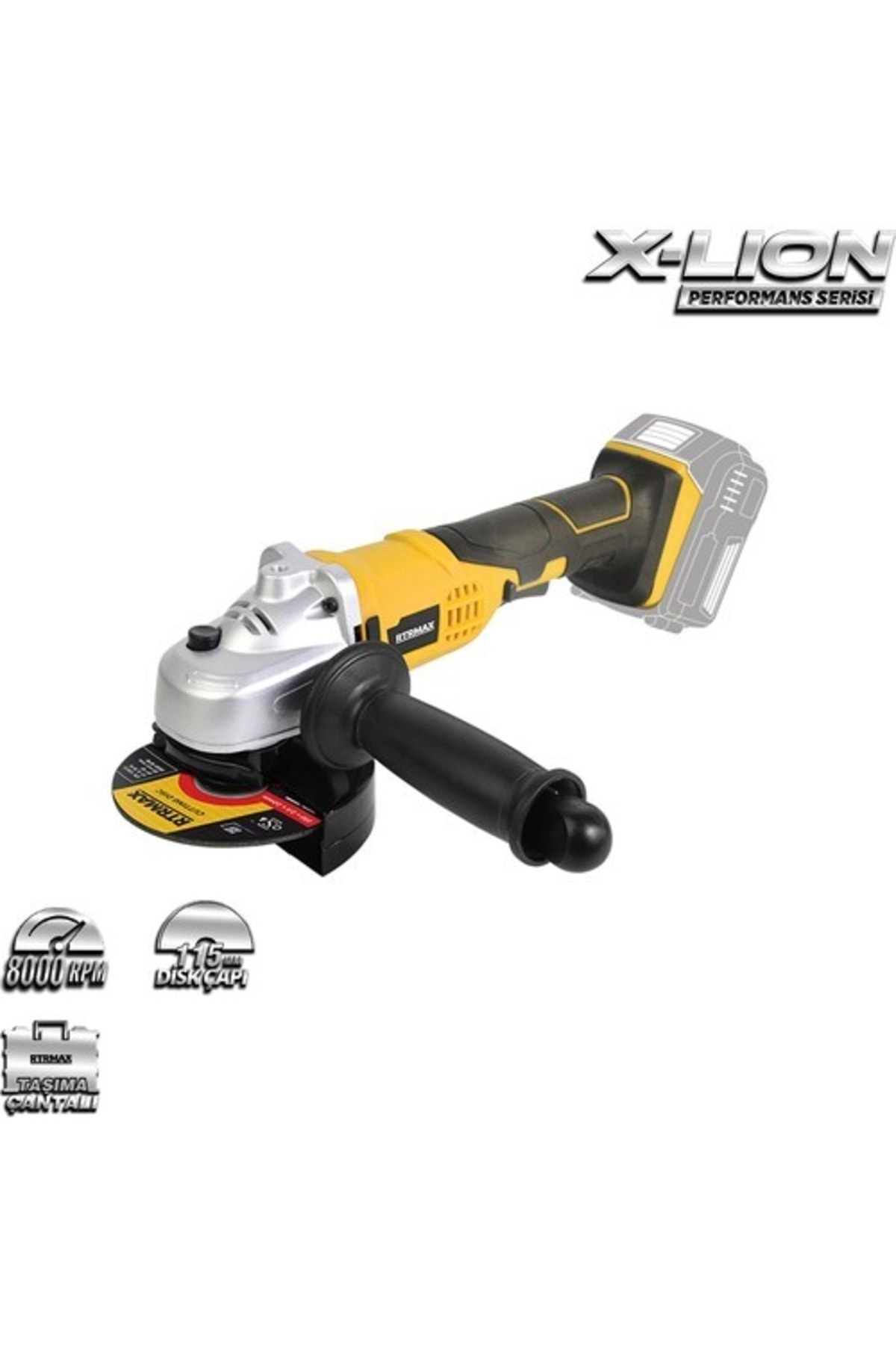 Rtrmax 1825B115mm 18v Avuç Taşlama aküsüz