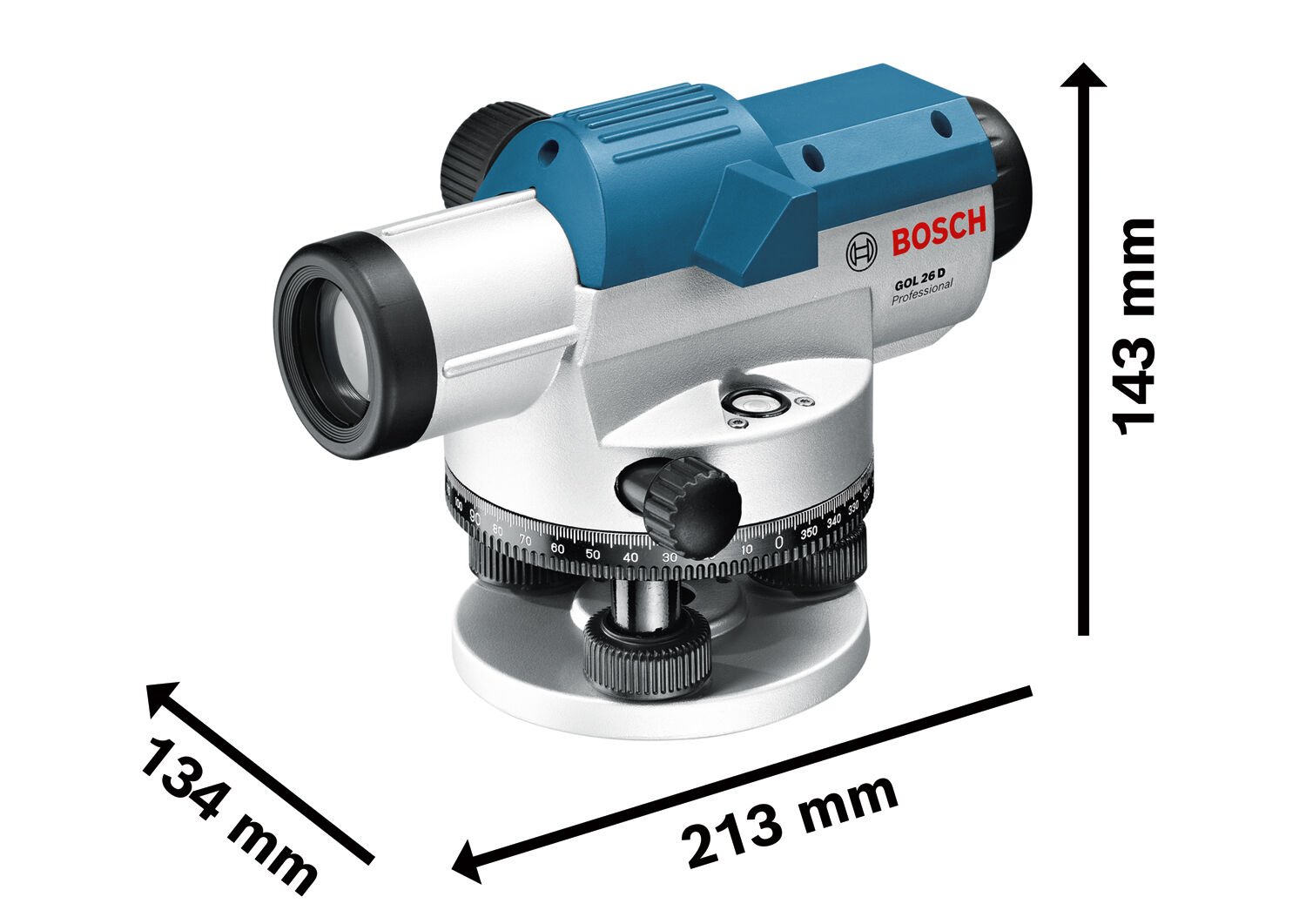 Bosch Professional GOL 26 D + GR 500 Mira + BT160 Tripod Optik Nivelman