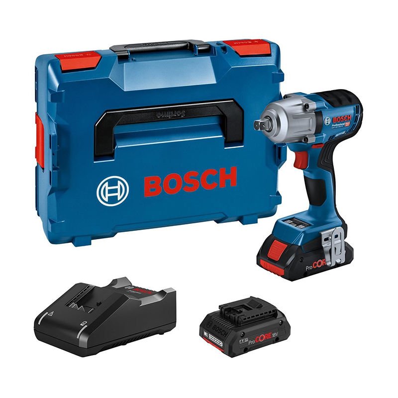 Bosch Professional GDS 18V-450 PC Akülü Darbeli Somun Sıkma Makinesi 2 x 4.0 Ah Li-Ion 18 Volt Akü